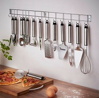 Add a review for: 13pc Cooking Utensil Set Stainless Steel Kitchen Gadget Tool With Hanging Bar