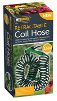 Add a review for: 15m coil hose complete with spray gun and outside tap connector.