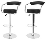 Add a review for: 2x Black PU Leather Breakfast Stool Bar Chair