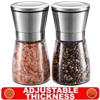 Add a review for: Adjustable Salt & Pepper Grinder Set Stainless Steel Glass Mill Coarse Grinding