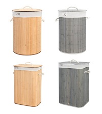 Add a review for: Beige /Grey Large Rectangle Round Natural Bamboo Laundry Basket Mould Free Clothes Storage