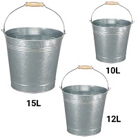 Add a review for:  Galvanised Metal Bucket Handle Plant Pot Coal Planter Strong Steel 10L 12L 15L