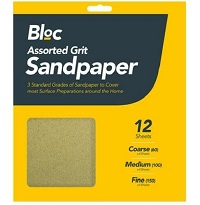 Add a review for:  12 Sheets Assorted Grit Sandpaper Mixed Grit Fine Medium Coarse Sand Paper Paint