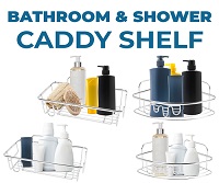 Add a review for:  2x Shower Caddy Bathroom Suction Shelf Storage Shampoo Soap Holder No Drill
