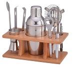 Add a review for: BH026 Cocktail Maker Set Shaker Glass Twisted Bar Spoon Strainer Wood Muddler