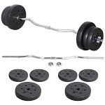 Add a review for: 23.5kg EZ Curl Bent Bar Dumbbell Barbell Weights Set Workout Triceps Biceps