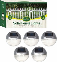 Add a review for:  5Pack GardenKraft Solar Powered Fence Lights Bright White LED Weatherproof Auto