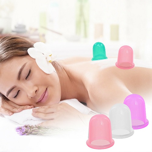 5 x New Silicone Massage Vacuum Body and Facial Cup Anti Cellulite Cupping UK Ageing