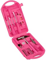 28pc Ladies Pink Tool Kit Set with Hard Storage Carry Case Household Home DIY
