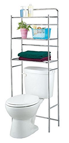 Vivo  3 Tier Over the Toilet Space Saver Cabinet Wire Shelves Rack Chrome Tidy