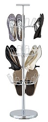 Add a review for: Vivo  3 Tier Revolving Shoe Rack Tree - Chrome - 29x29x100 cm Tidy Neat Boots