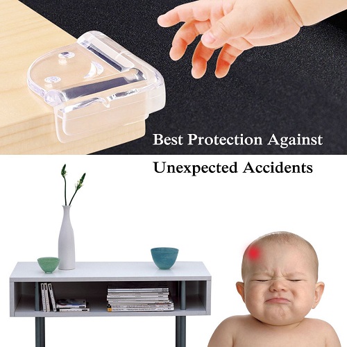 4x Safety Corner Protectors Baby Child Table Furniture Edge Soft Kids Guards Sponge