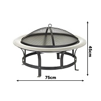 Acapulco Fire Pit Bowl for Garden BBQ Patio Heater Stainless Steel Firepit 