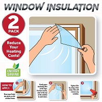 Add a review for: 2pc Window Insulation Kit Shrink Fit Double Glazing Film Draught Excluder Heat