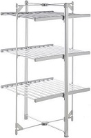 3-Tier Heated Clothes Airer, 36 Rails Clothes Drying Rack, 140cm Heated Airer, Indoor Foldable Heated Shelves Dry Laundry Quickly, Sturdy Energy-Efficient Heated Airer, Large Capacity 21M Drying Space