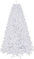 Add a review for: 7ft Premium White Christmas Tree 1432 Branch Tips White Xmas Trees Bushy Artificial Silver Christmas Tree Fake Pine Tree with Metal Stand Easy to Assemble 5 Foot Artificial Tree for Christmas White