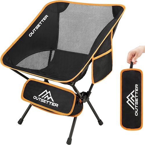 Vivo Technologies Lightweight Folding Chair Compact Portable Ultralight Fishing Chairs Small Camp Chair for Adults with Carry Bag Outdoors Lawn Hiking Beach Travel