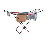 Clothes Airer Drying Rack Winged Drying 18M Length Drying Line Indoor Outdoor Laundry Washing ,Metal Foldable Laundry Drying Horse Rack lothes Dryer Rack with 52pcs Sock and Underwear Drying Clip