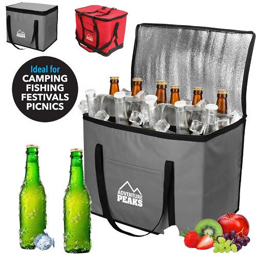 Extra Large 30L Insulated Cooler Cool Bag Box Picnic Camping Food Drink Ice