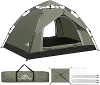 Camping Tent, Instant Pop Up Tent,Waterproof Dome Large Lightweight 4 Seasons Tent,with Removable Outer Tarpaulin & Carry Bag,Easy Set-Up