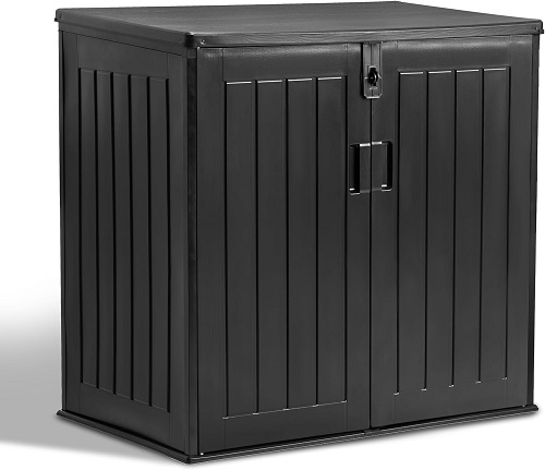 Outdoor Garden Storage Shed Storage Box with Lid, 775L All Weather Resistant Outdoor Storage, Wheelie Bin Storage Box, Ideal for Tools, BBQs & Bins