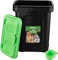 30L Large Pet Food Storage Container, Pet Storage Bin With Food Scoop & Air Tight Seal, Top Flip Bin Lid Plastic Dry Storage Container,Birds Pet Dog Cat Animal Dry Feed Seed Storage Bin Box