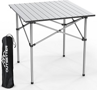 Add a review for: Portable Aluminium Camping Table, Lightweight Outdoor Table Folding Steel Frame with Roll Up Top Carry Bag, Compact Stable Foldable for Garden, Beach, Camping Hiking,Picnic (70 x 70 x 70cm)
